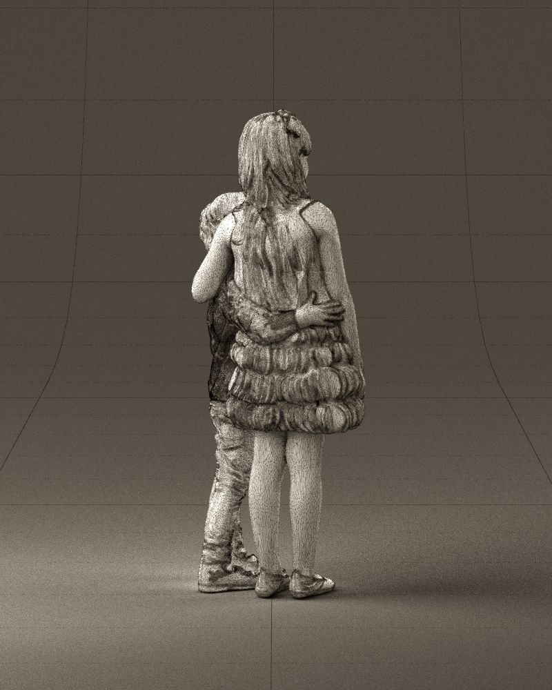 Little girl in pink and little boy in leo top 0910 3D PrintReady 3D print model_29