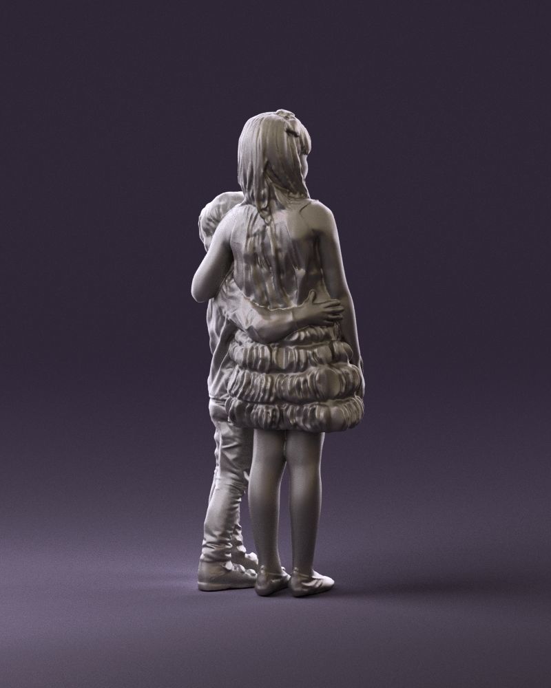 Little girl in pink and little boy in leo top 0910 3D PrintReady 3D print model_5