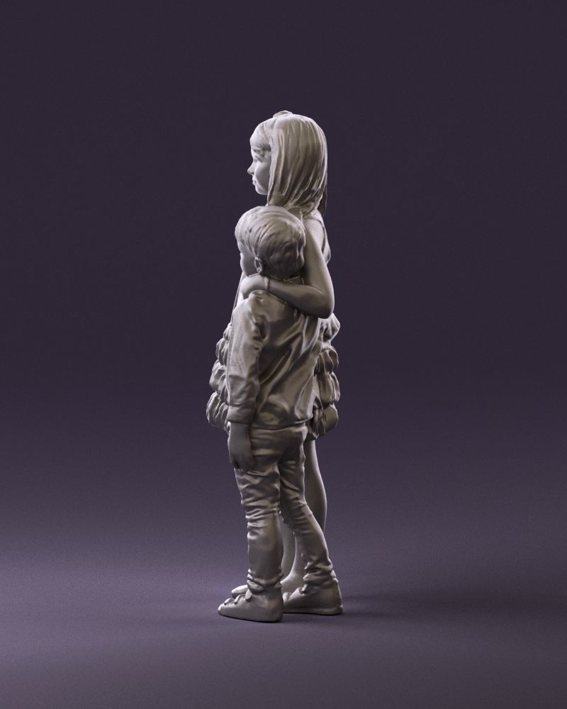 Little girl in pink and little boy in leo top 0910 3D PrintReady 3D print model_8