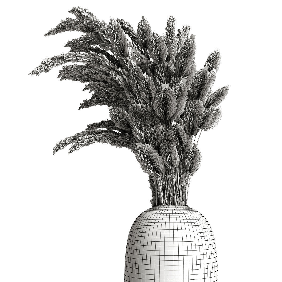 A bouquet of dry plants 3D model_4