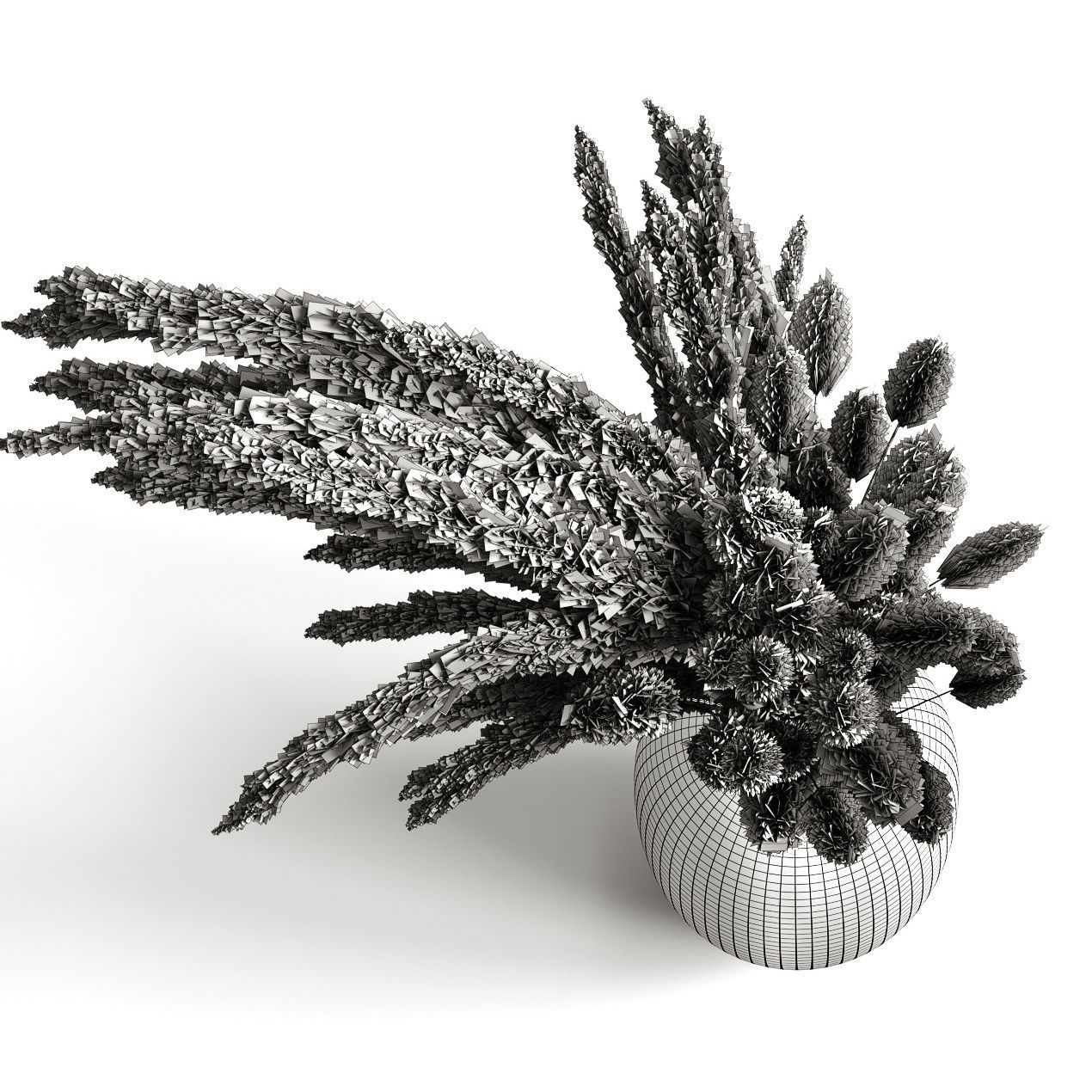 A bouquet of dry plants 3D model_6