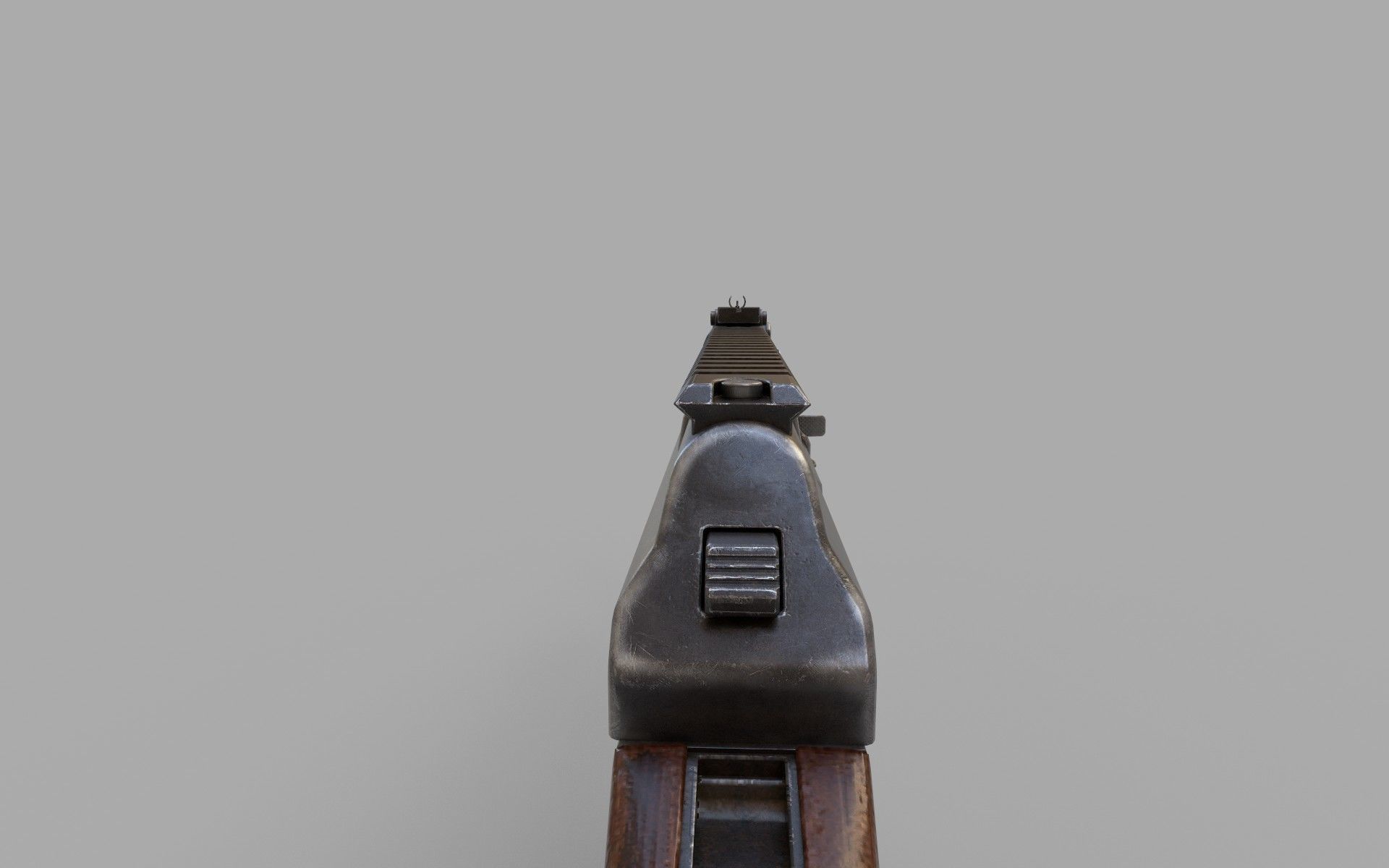 AKM machine gun  Low-poly 3D model_6