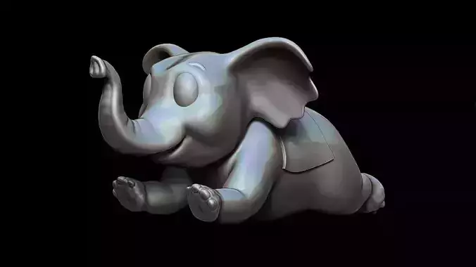 Dumbo - Baby Elephant - 3D Print Model