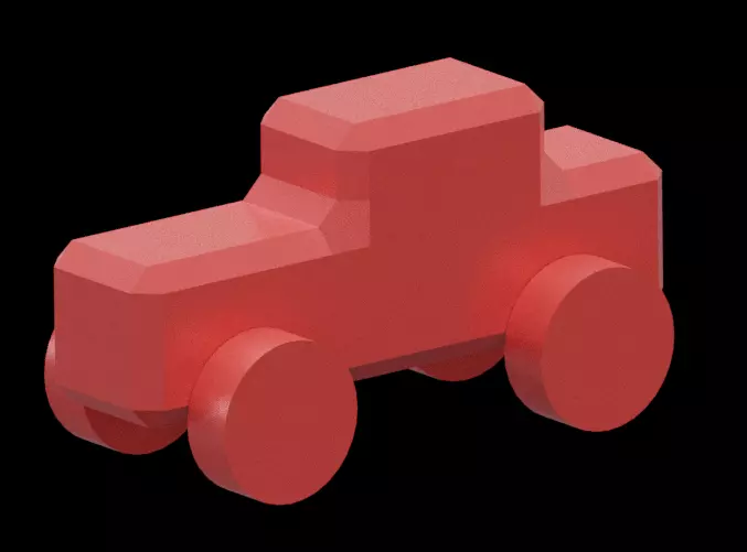 Low poly car toy Free low-poly 3D model