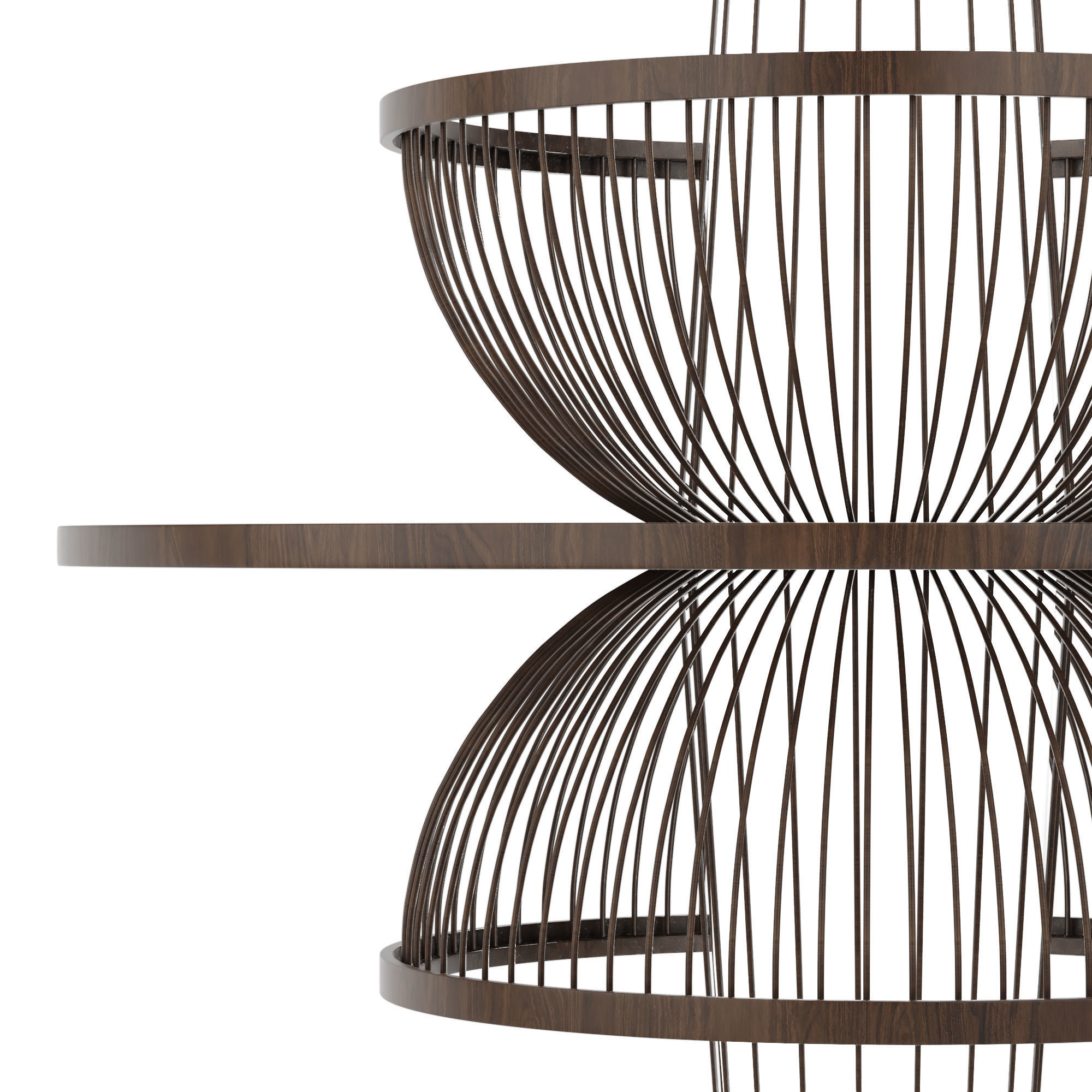 Pastoral Rattan Decorative Pendant Lights 3D model_5