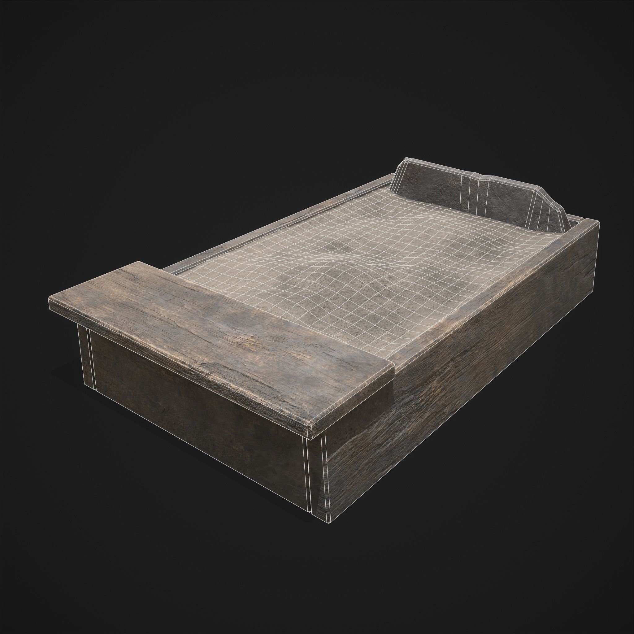 Medieval Cooking Fire Pit Low-poly 3D model_2