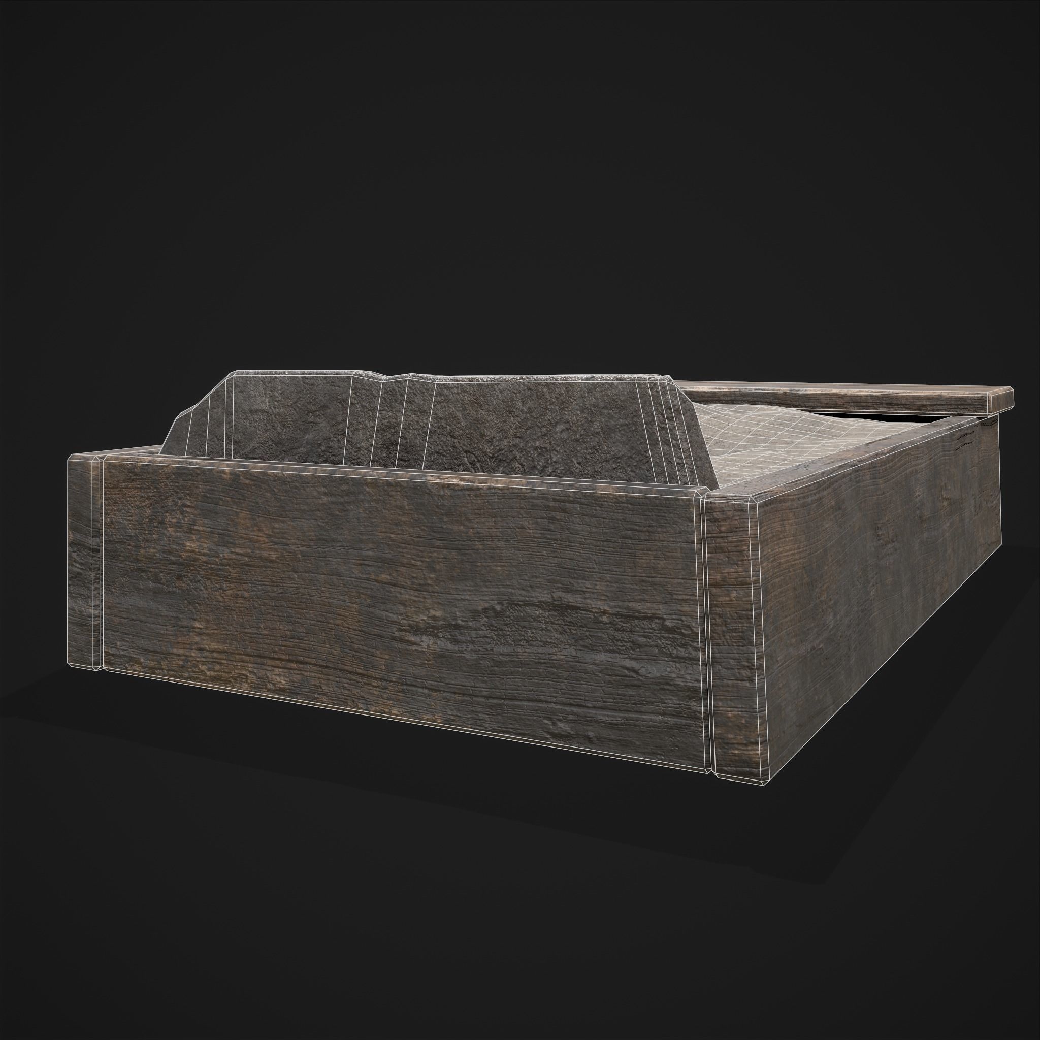 Medieval Cooking Fire Pit Low-poly 3D model_6