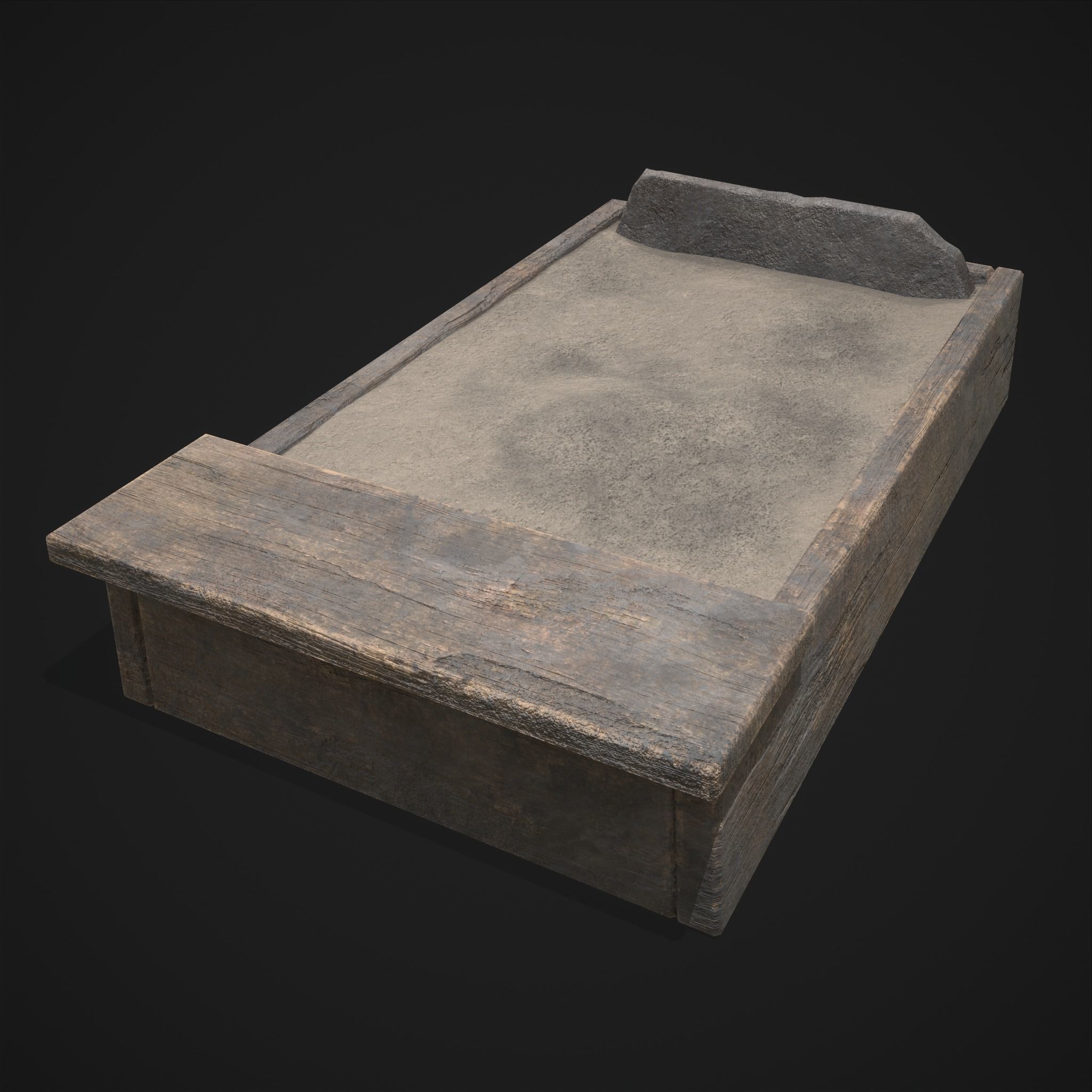 Medieval Cooking Fire Pit Low-poly 3D model_17