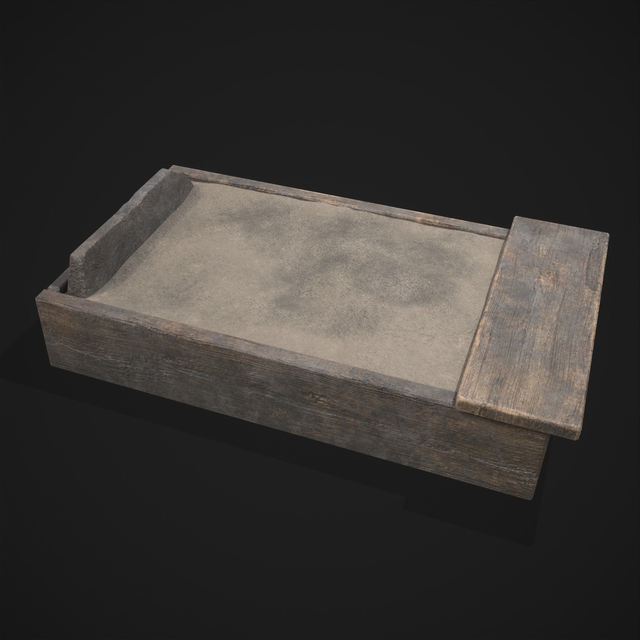 Medieval Cooking Fire Pit Low-poly 3D model_3