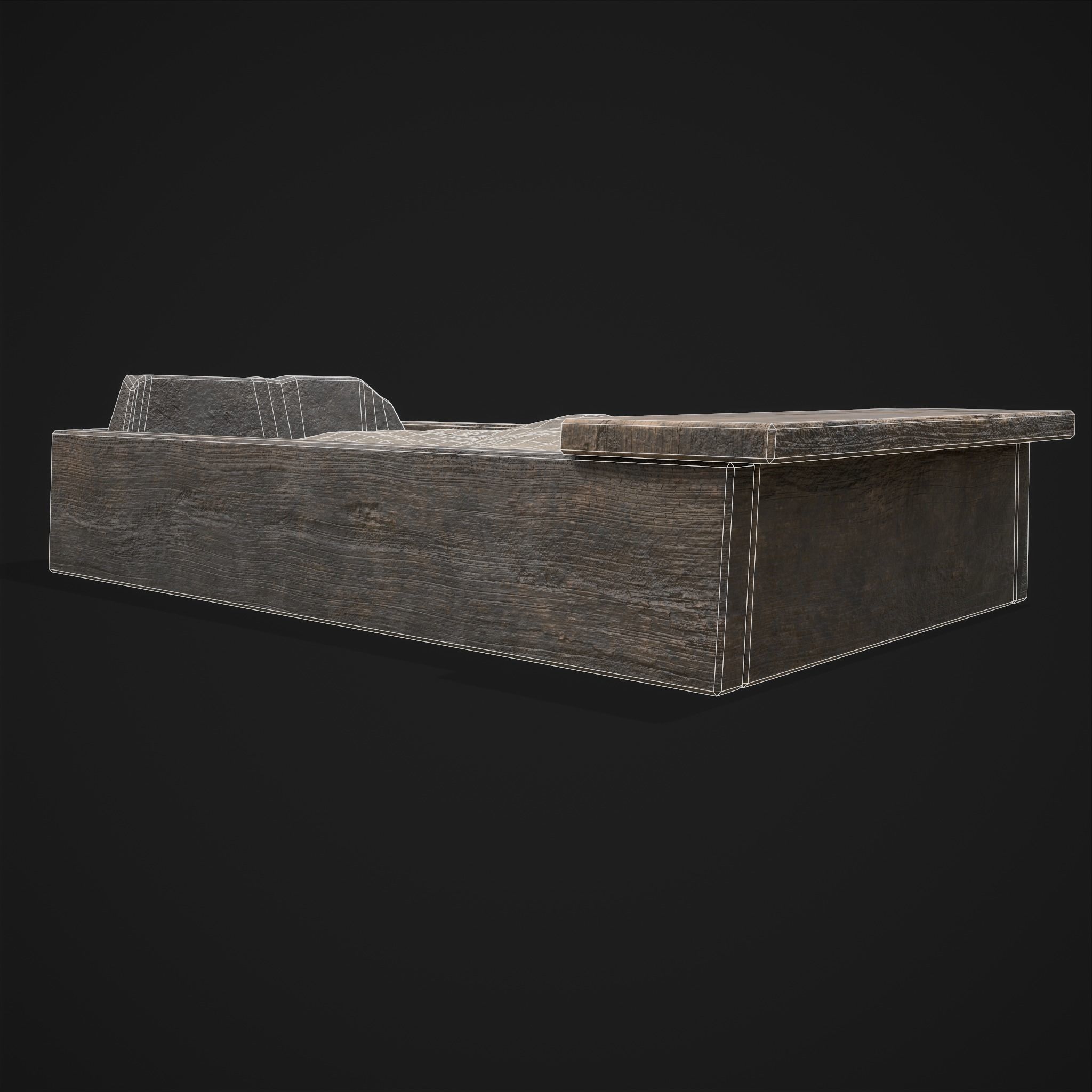 Medieval Cooking Fire Pit Low-poly 3D model_16