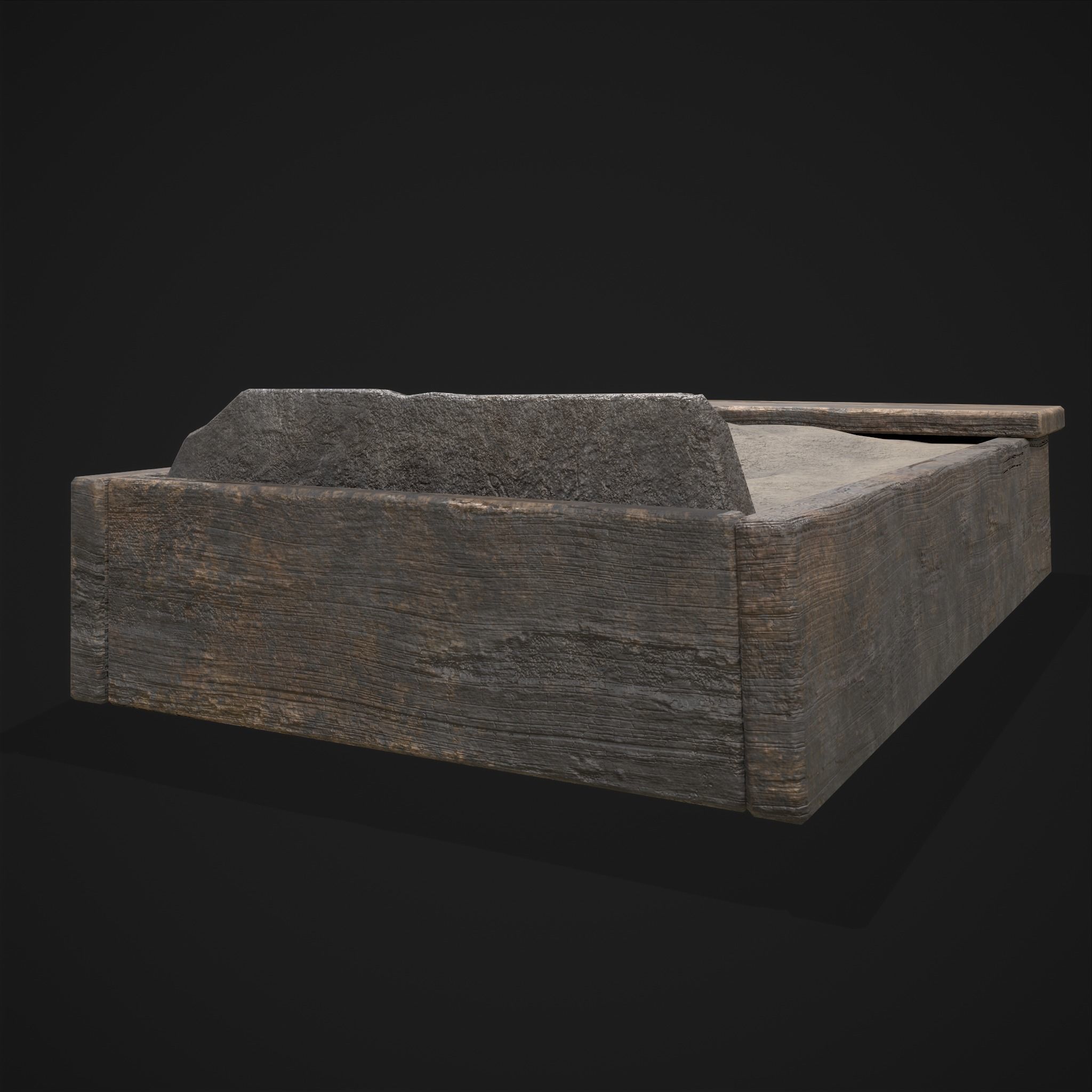 Medieval Cooking Fire Pit Low-poly 3D model_5