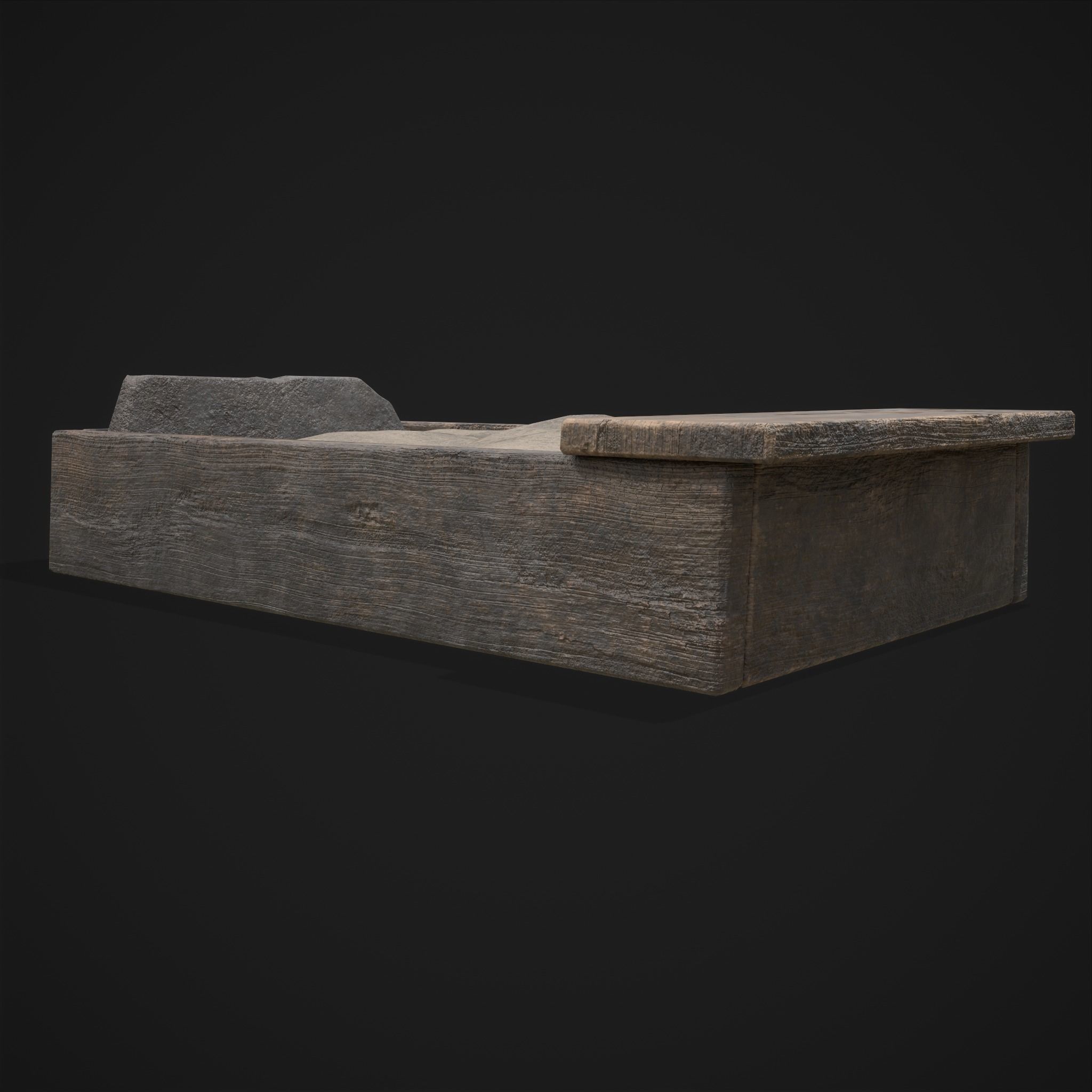 Medieval Cooking Fire Pit Low-poly 3D model_15