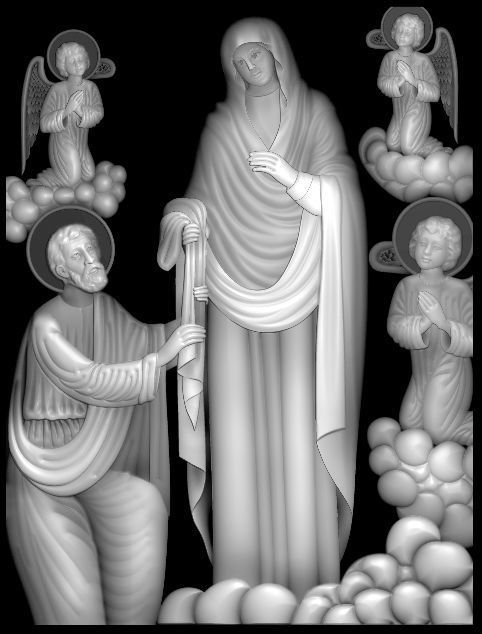 Collection 1 to 6 bronze medallion with knight 3D print model_11