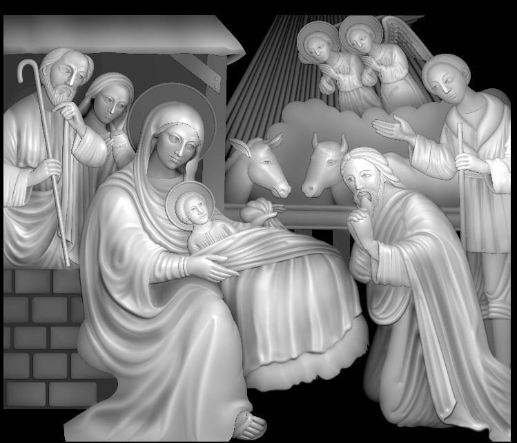 Collection 1 to 6 bronze medallion with knight 3D print model_19