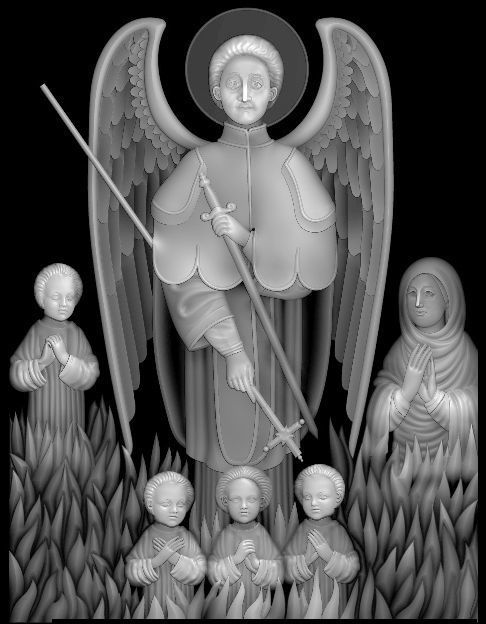 Collection 1 to 6 bronze medallion with knight 3D print model_14