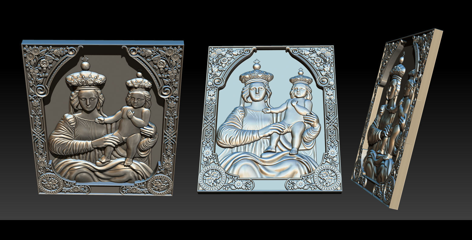 Collection 1 to 6 bronze medallion with knight 3D print model_21