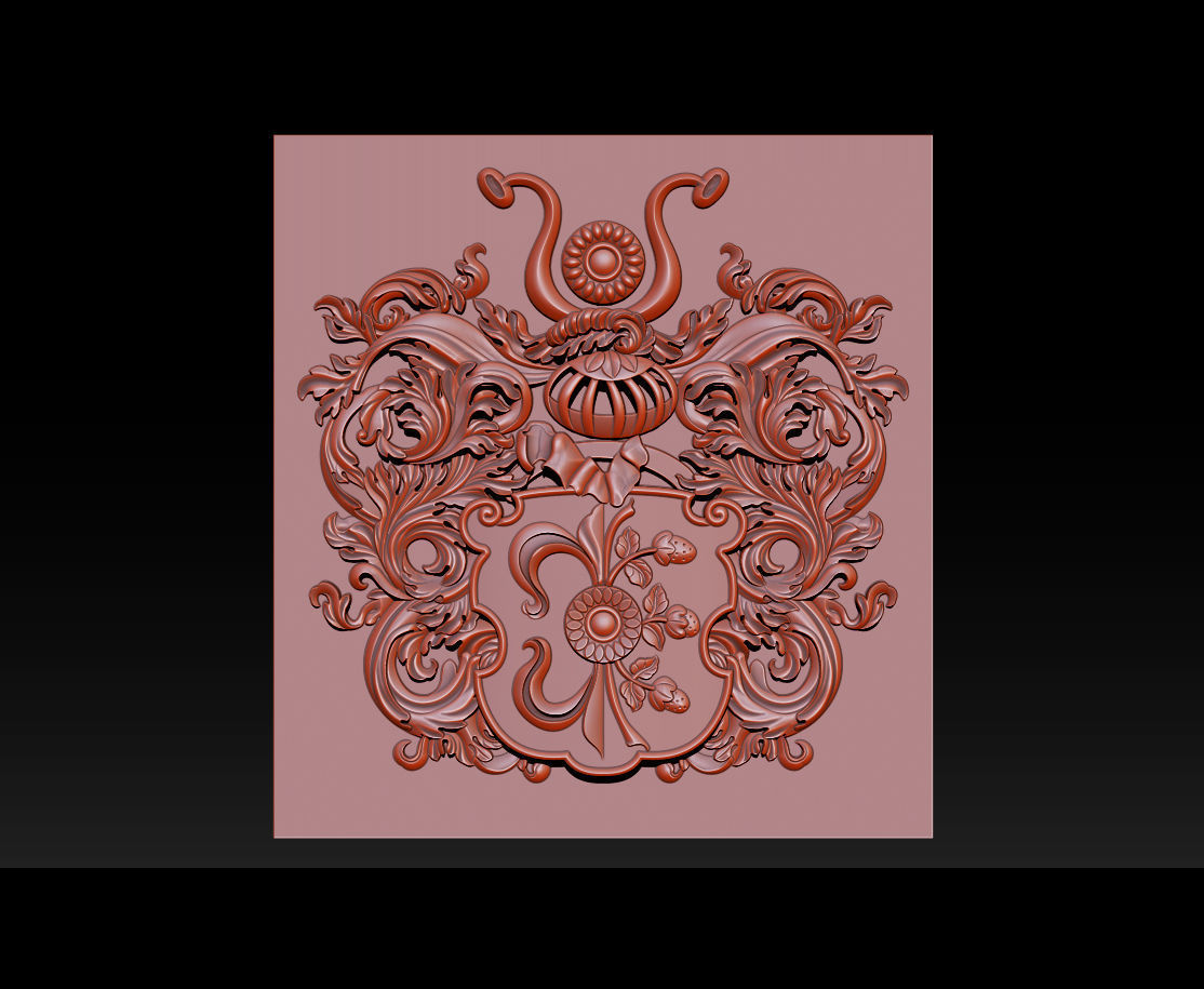 Collection 1 to 6 bronze medallion with knight 3D print model_37