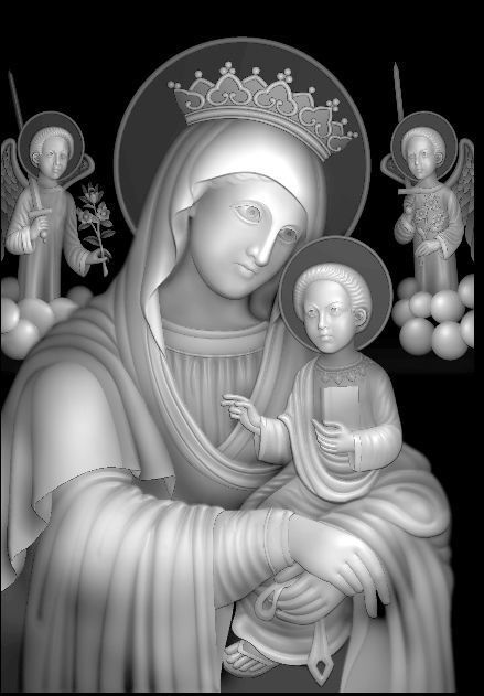 Collection 1 to 6 bronze medallion with knight 3D print model_18