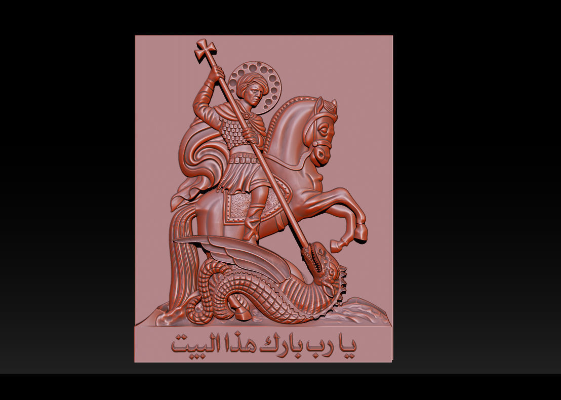 Collection 1 to 6 bronze medallion with knight 3D print model_35