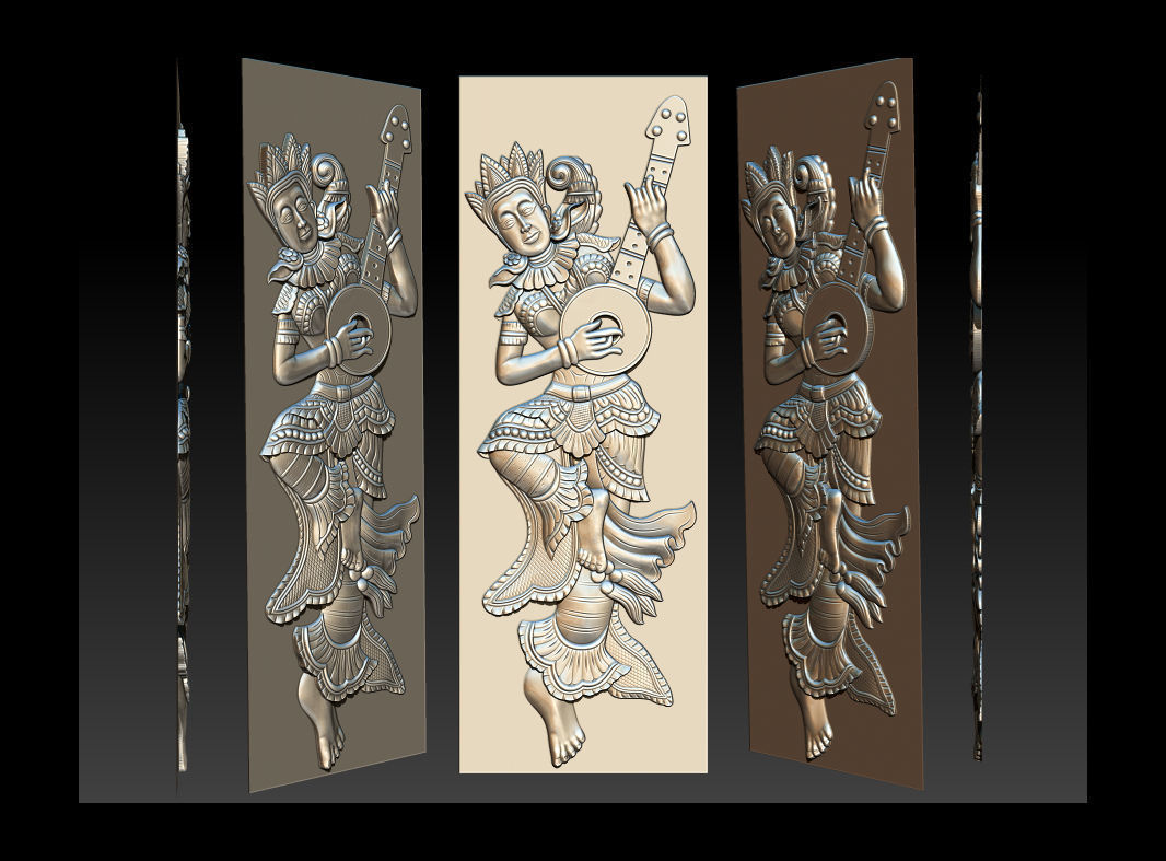 Collection 1 to 6 bronze medallion with knight 3D print model_7