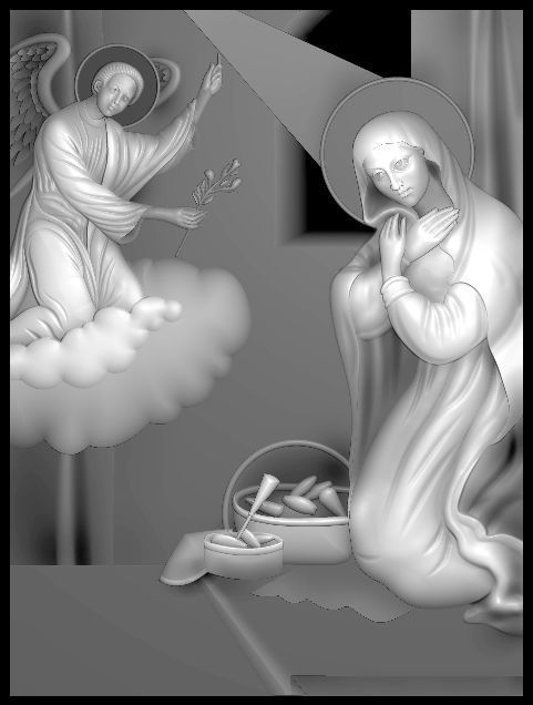 Collection 1 to 6 bronze medallion with knight 3D print model_17