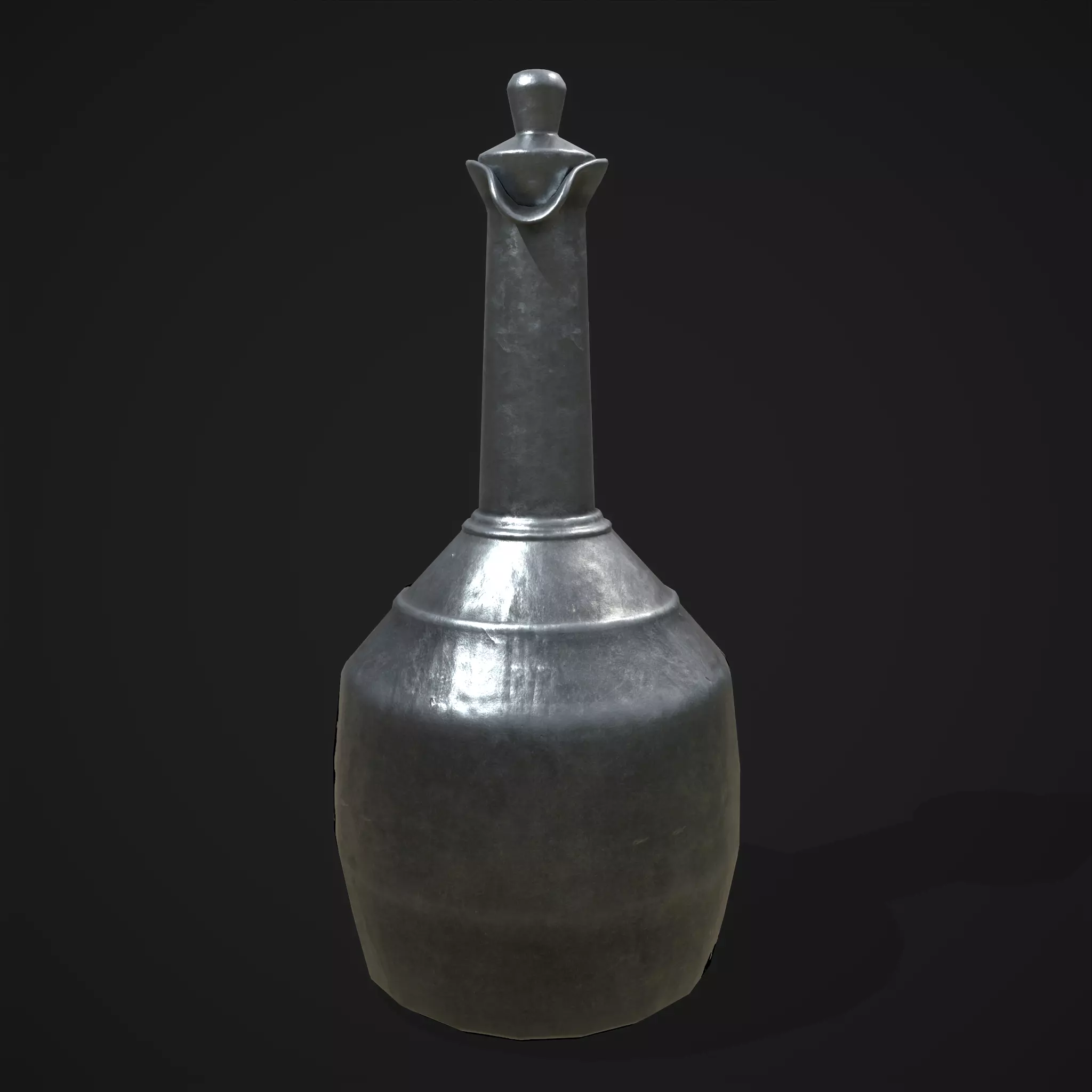 Decanter metal bottle Low-poly 3D model
