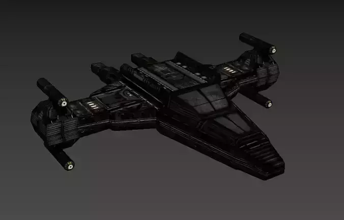 Spaceship Jet - Game Ready Low-poly 3D model