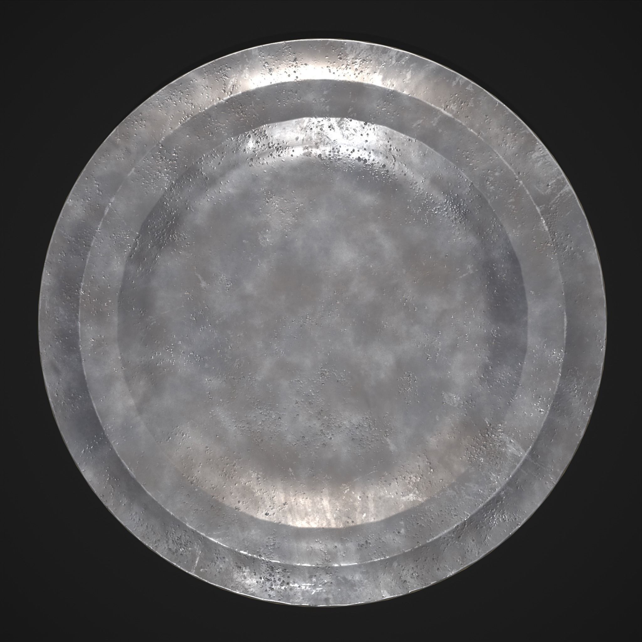 Pewter Plate Low-poly 3D model_3
