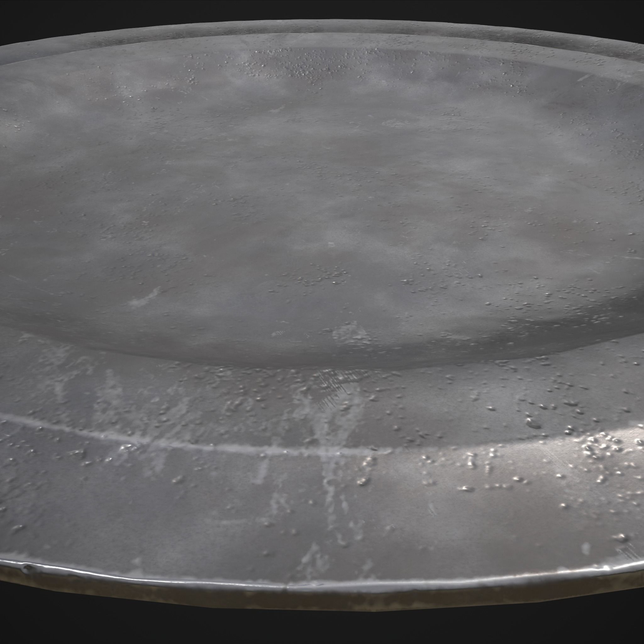 Pewter Plate Low-poly 3D model_7