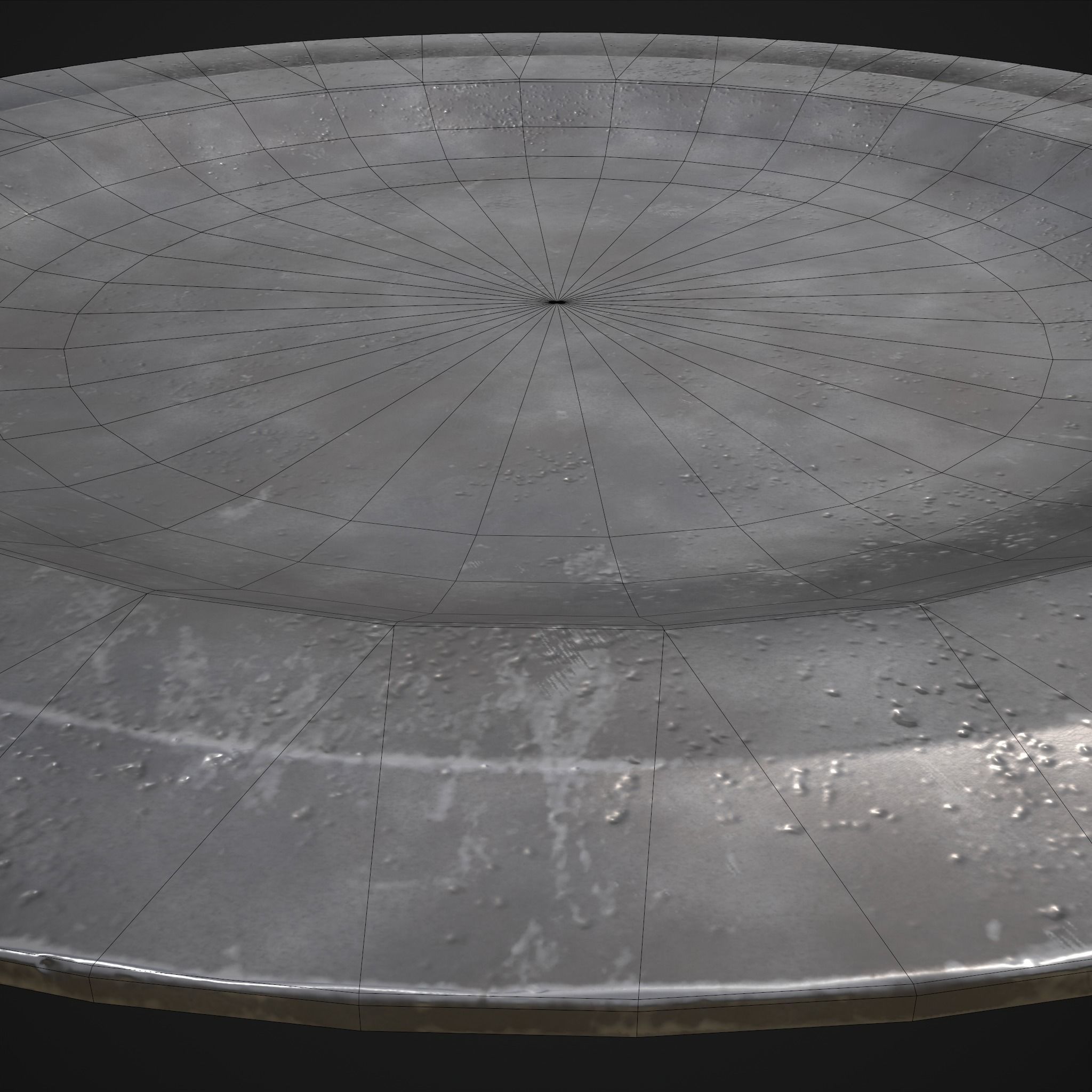 Pewter Plate Low-poly 3D model_8