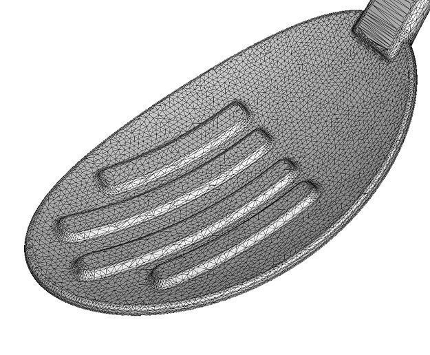 Wooden Rice Spoon Low-poly 3D model_4