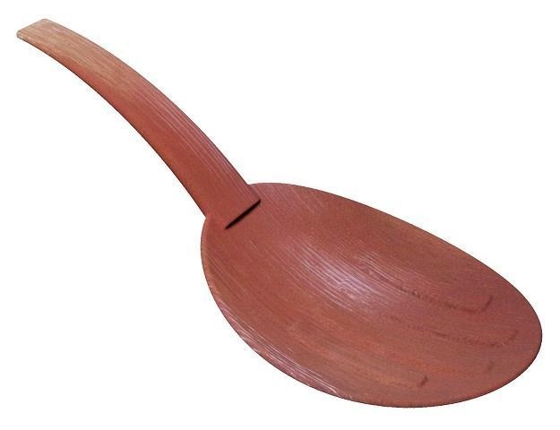Wooden Rice Spoon Low-poly 3D model_2