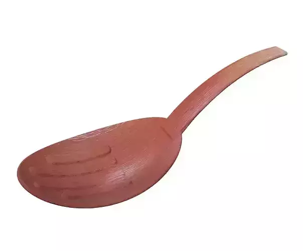 Wooden Rice Spoon Low-poly 3D model