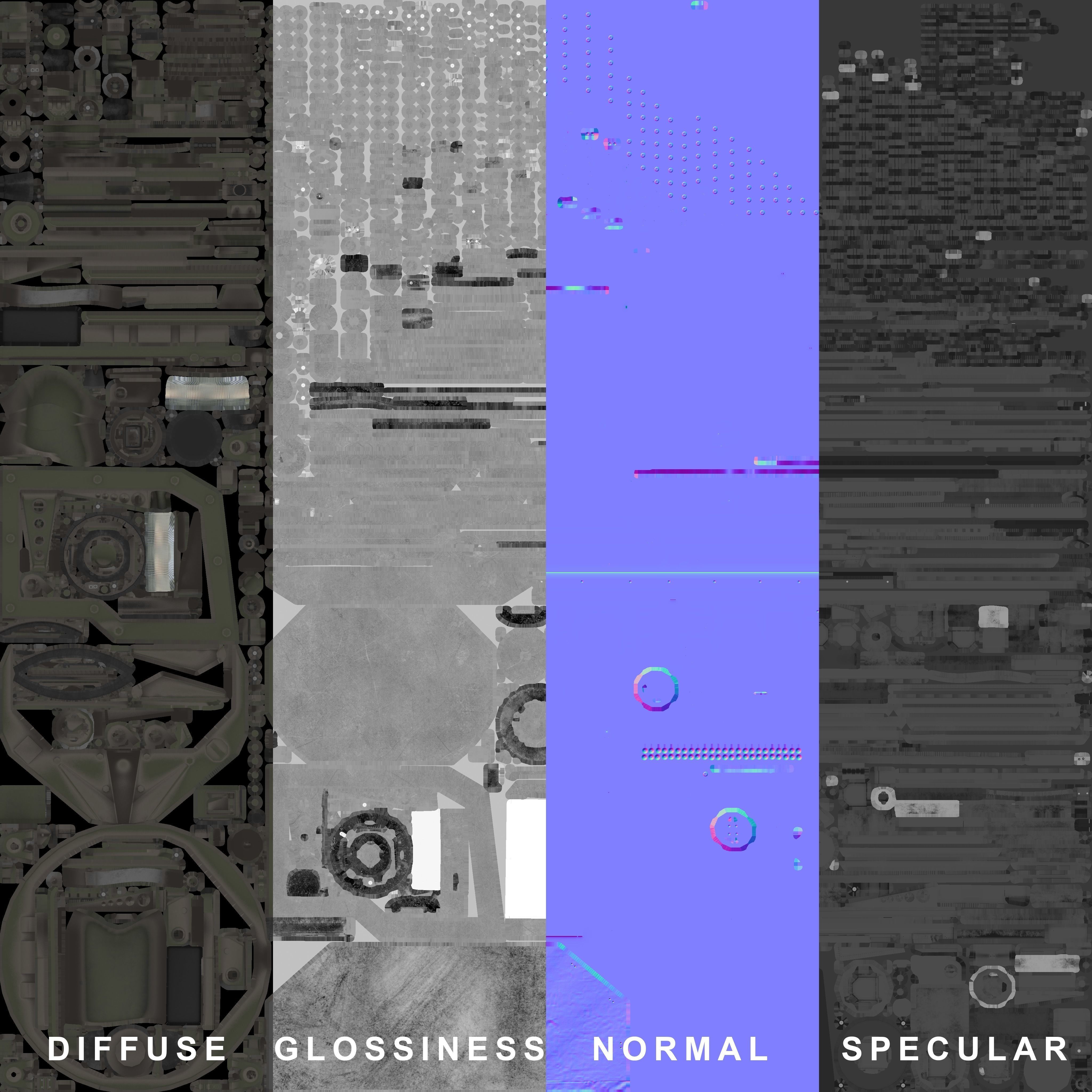 Zetor Gerlach 4x4 ATV Low-poly 3D model_47