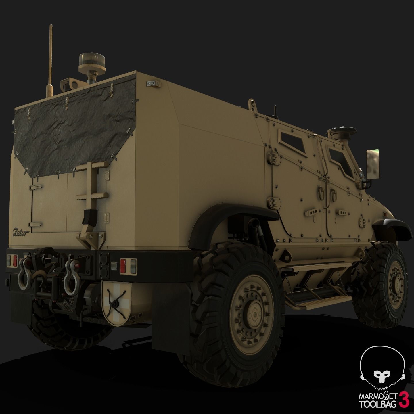 Zetor Gerlach 4x4 ATV Low-poly 3D model_29