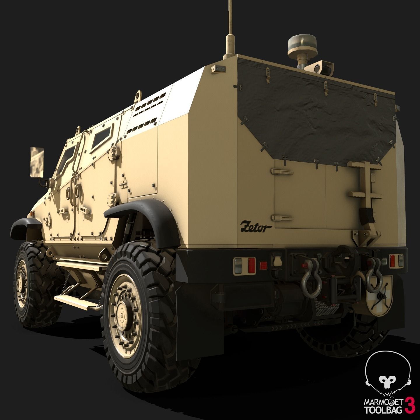 Zetor Gerlach 4x4 ATV Low-poly 3D model_27
