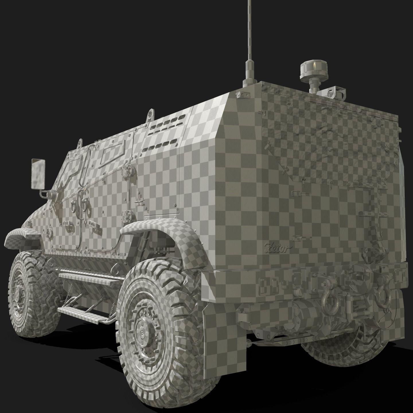 Zetor Gerlach 4x4 ATV Low-poly 3D model_37
