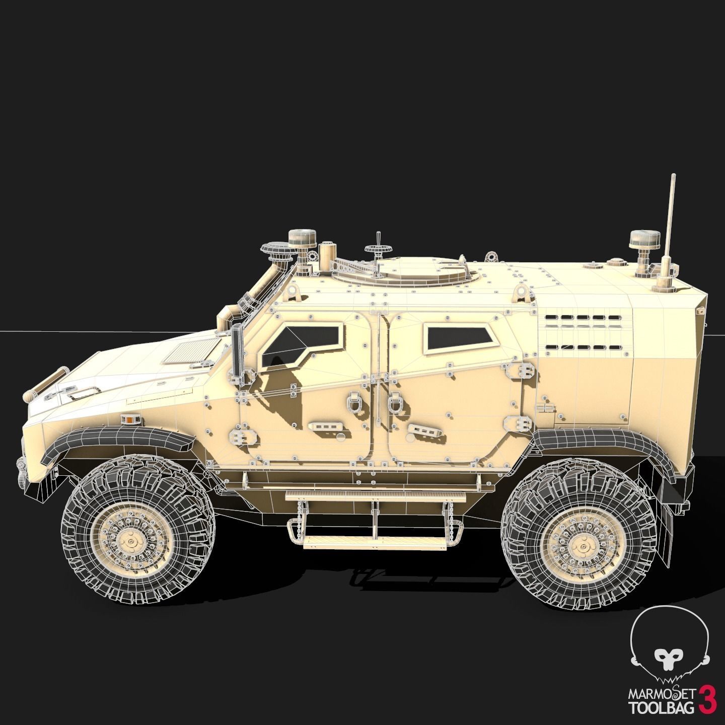 Zetor Gerlach 4x4 ATV Low-poly 3D model_26
