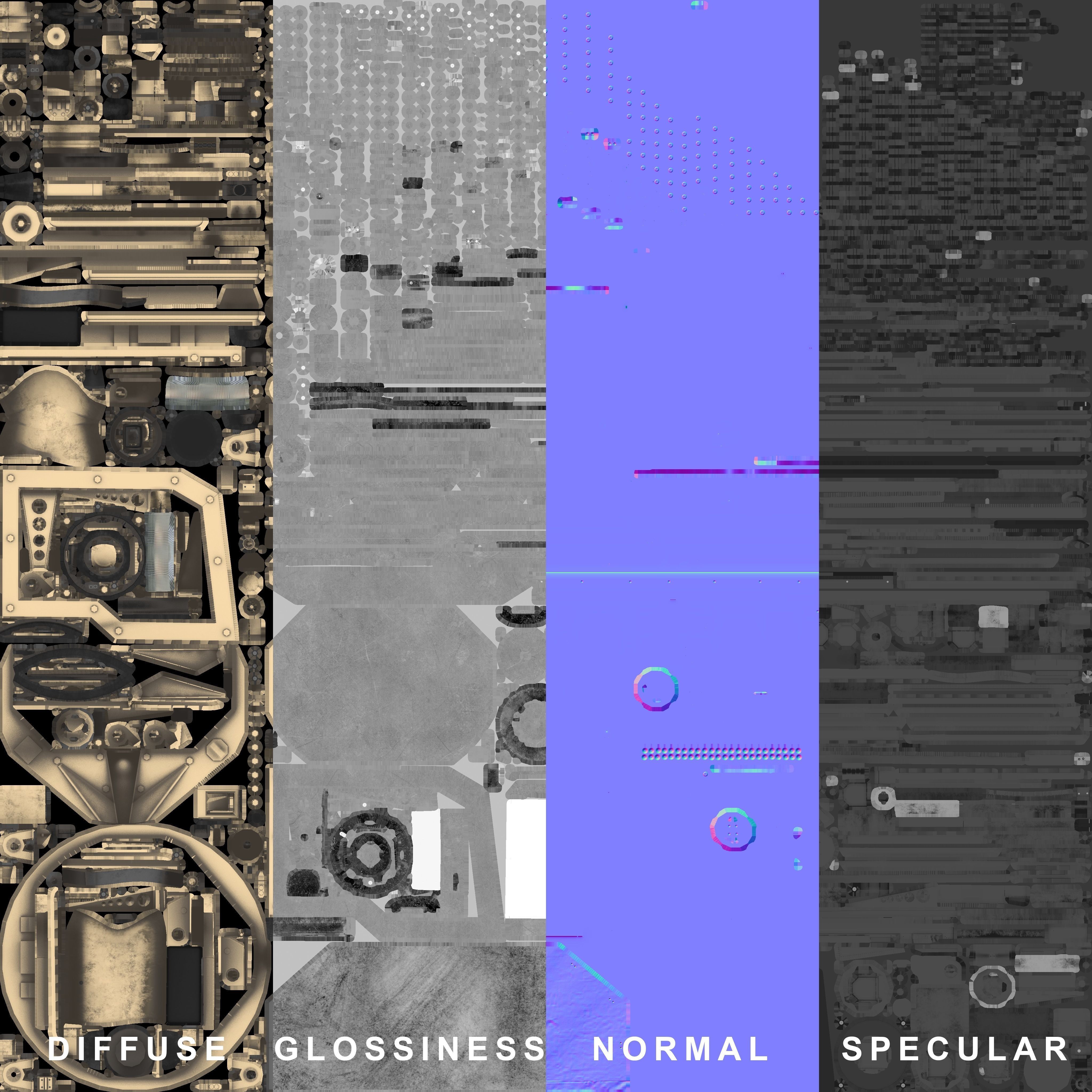 Zetor Gerlach 4x4 ATV Low-poly 3D model_52