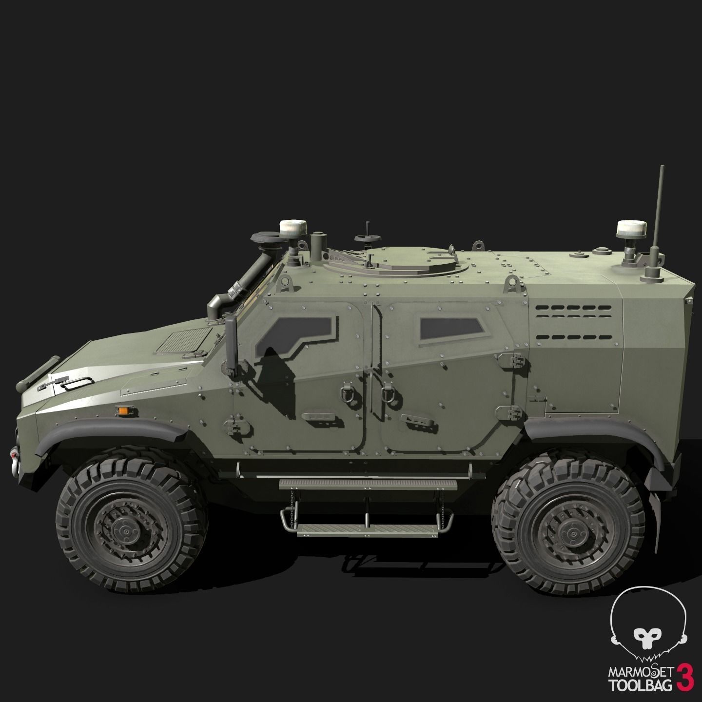 Zetor Gerlach 4x4 ATV Low-poly 3D model_13