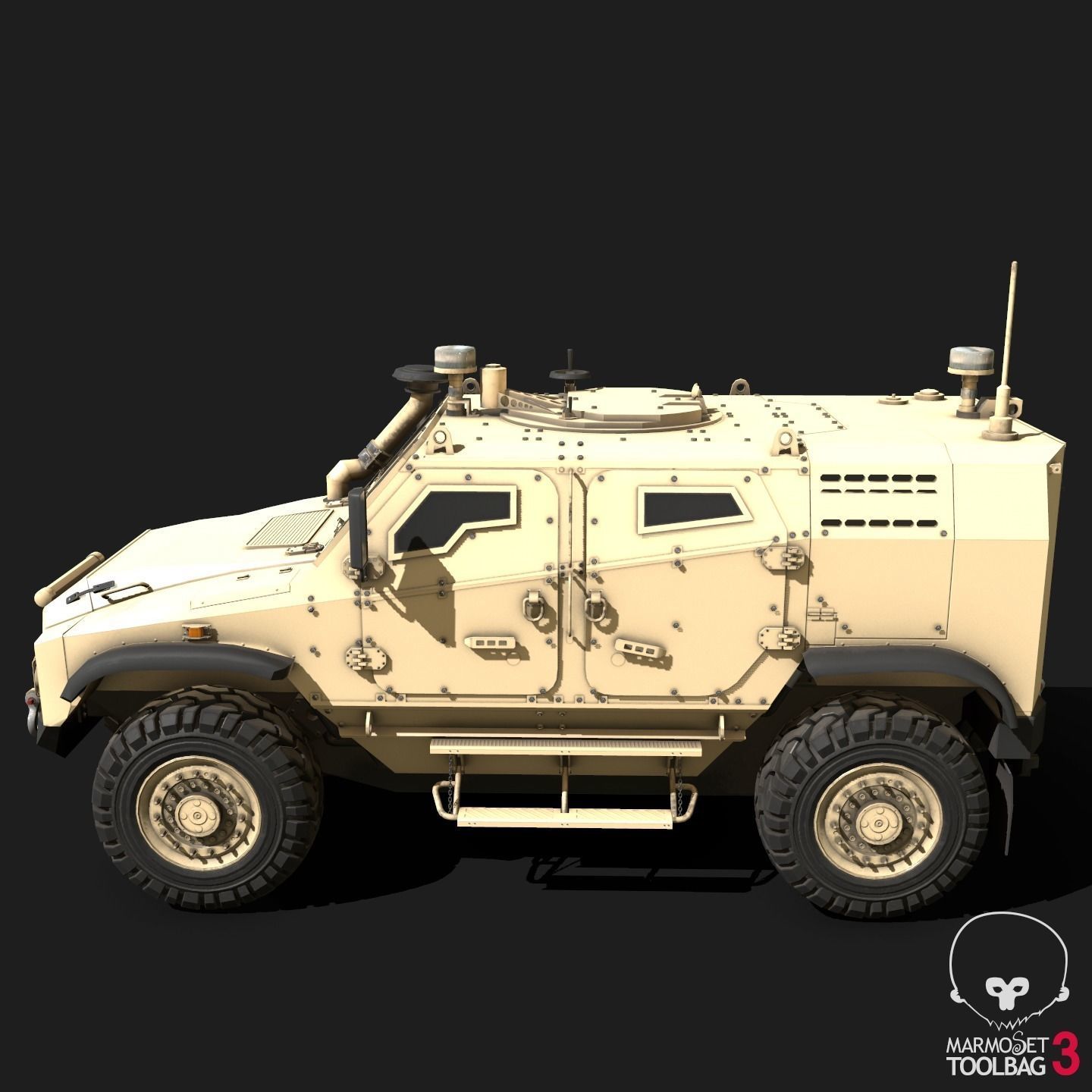 Zetor Gerlach 4x4 ATV Low-poly 3D model_25
