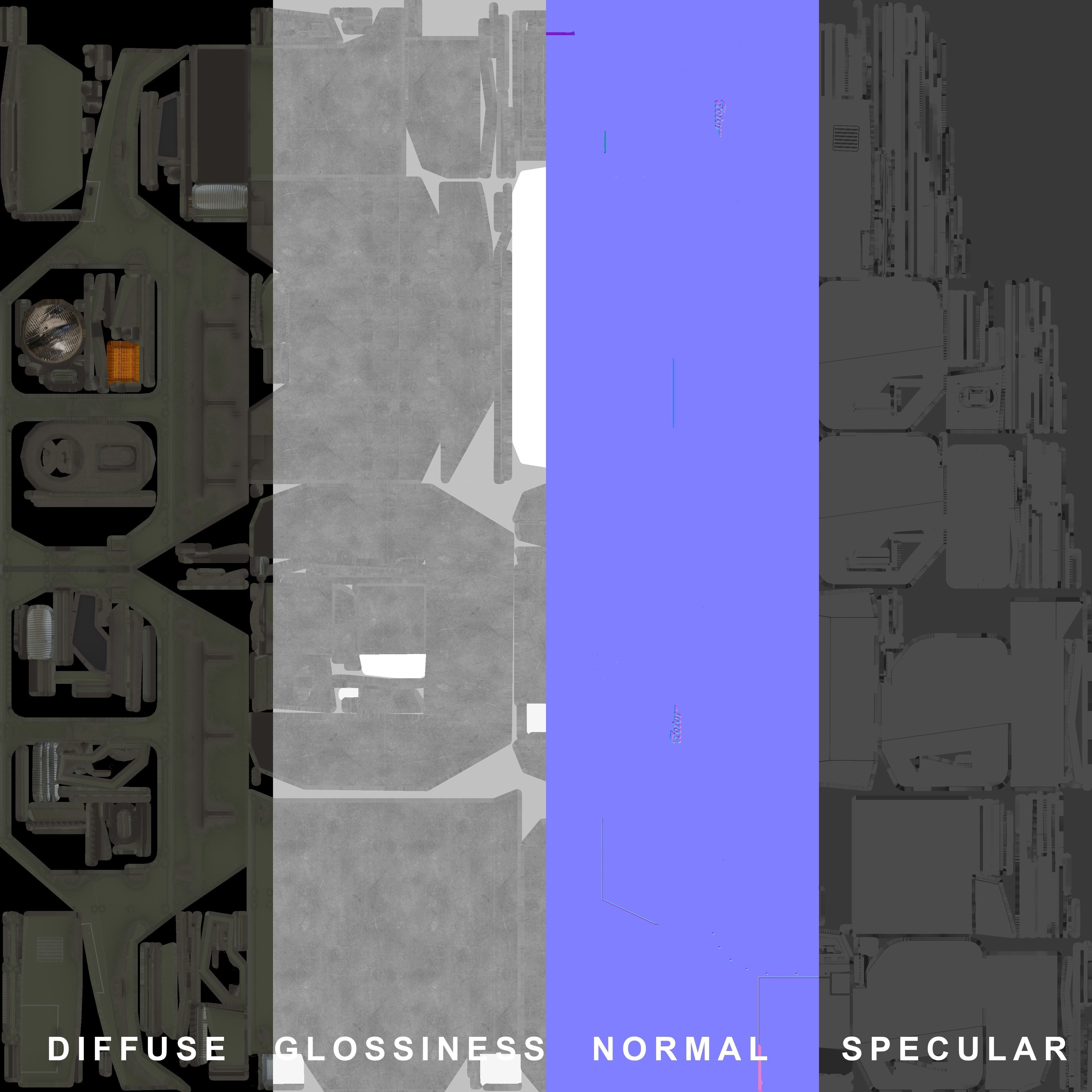 Zetor Gerlach 4x4 ATV Low-poly 3D model_46