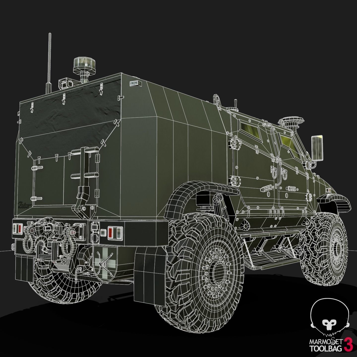 Zetor Gerlach 4x4 ATV Low-poly 3D model_18