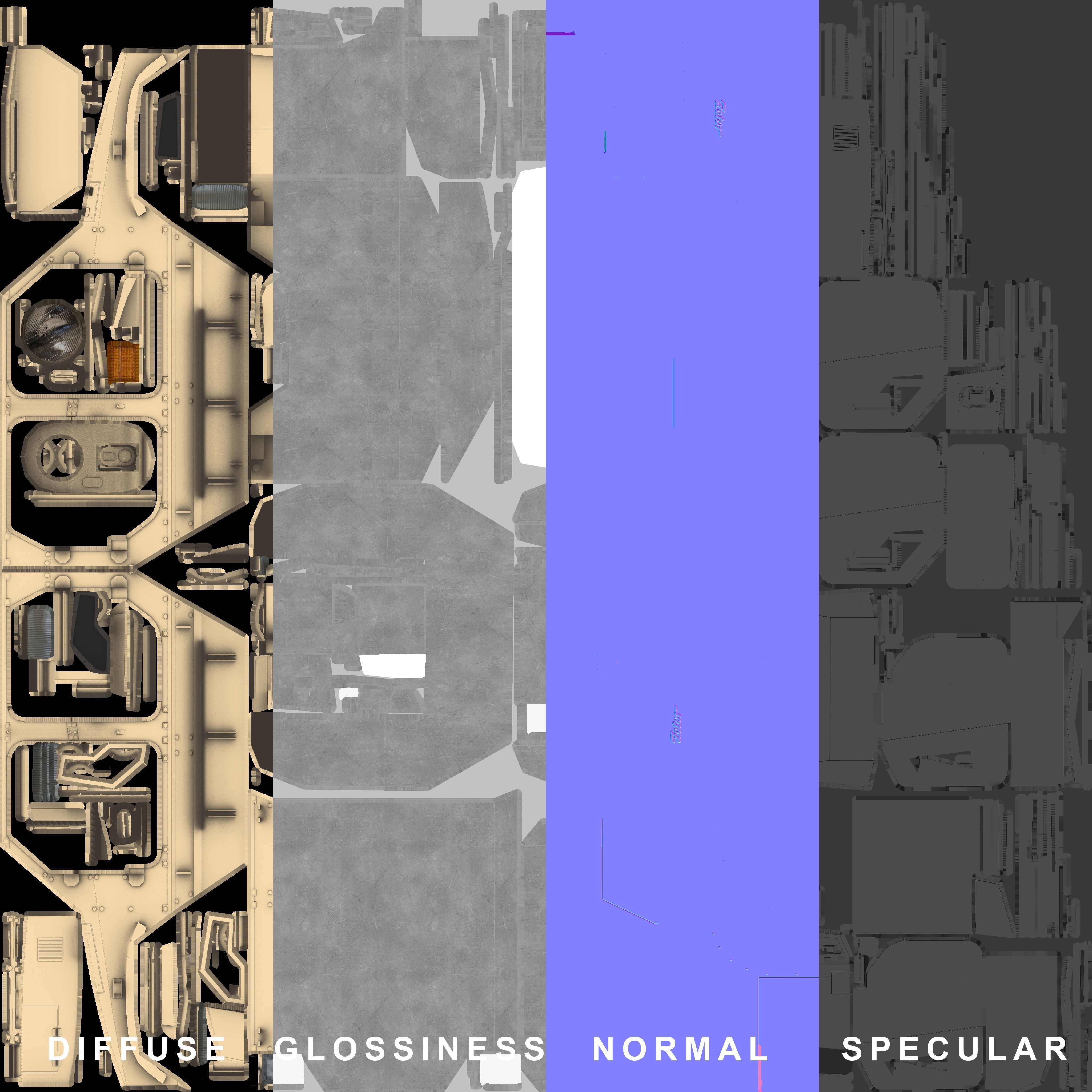 Zetor Gerlach 4x4 ATV Low-poly 3D model_51