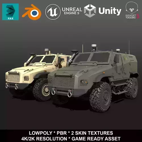 Zetor Gerlach 4x4 ATV Low-poly 3D model