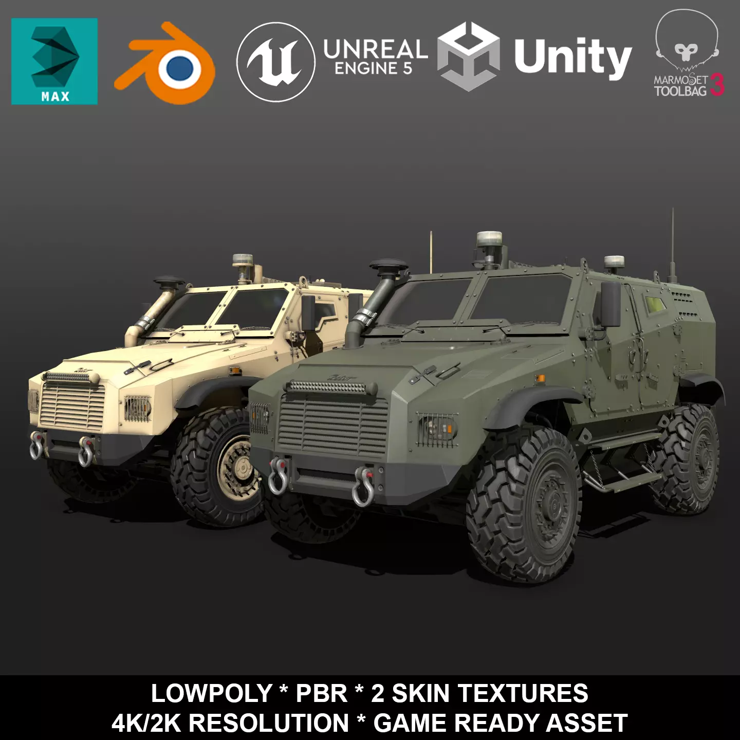 Zetor Gerlach 4x4 ATV Low-poly 3D model_0