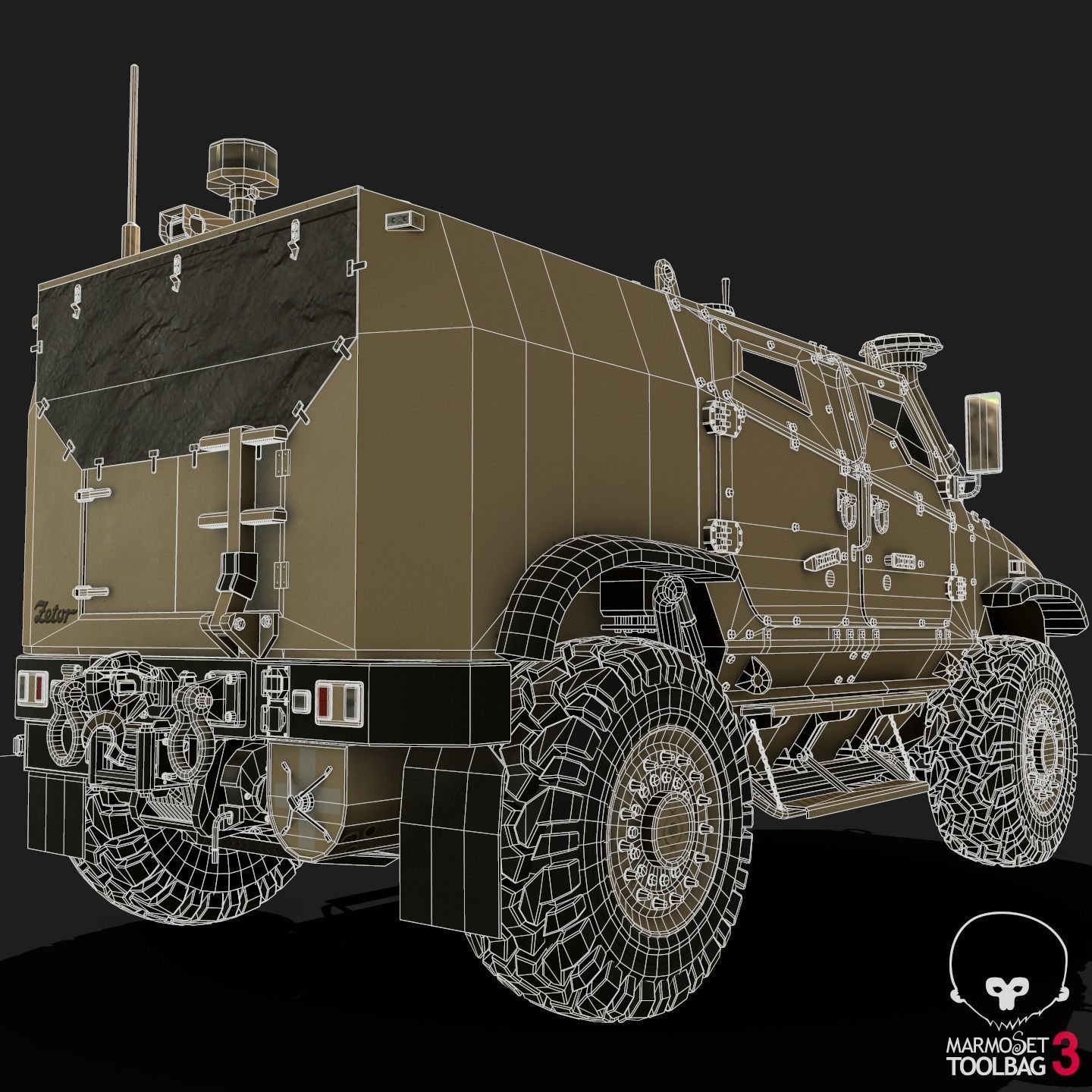 Zetor Gerlach 4x4 ATV Low-poly 3D model_30