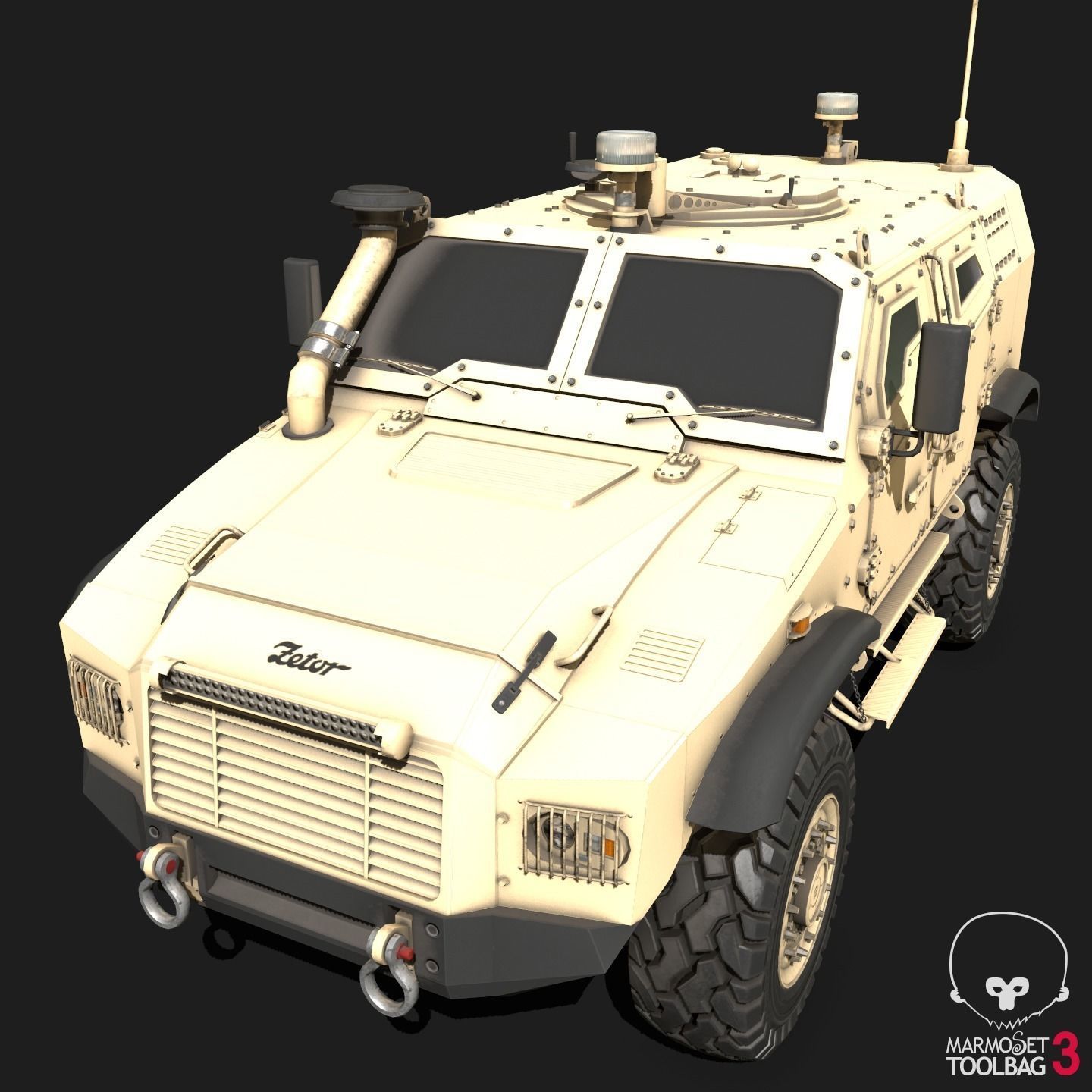 Zetor Gerlach 4x4 ATV Low-poly 3D model_33