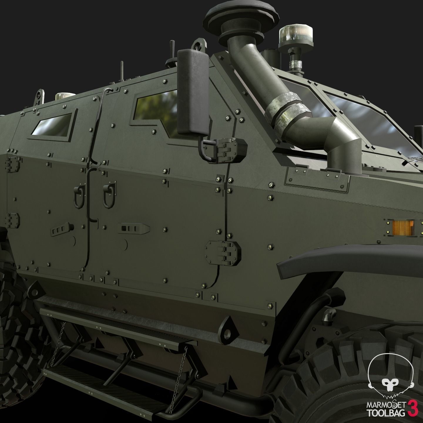 Zetor Gerlach 4x4 ATV Low-poly 3D model_19