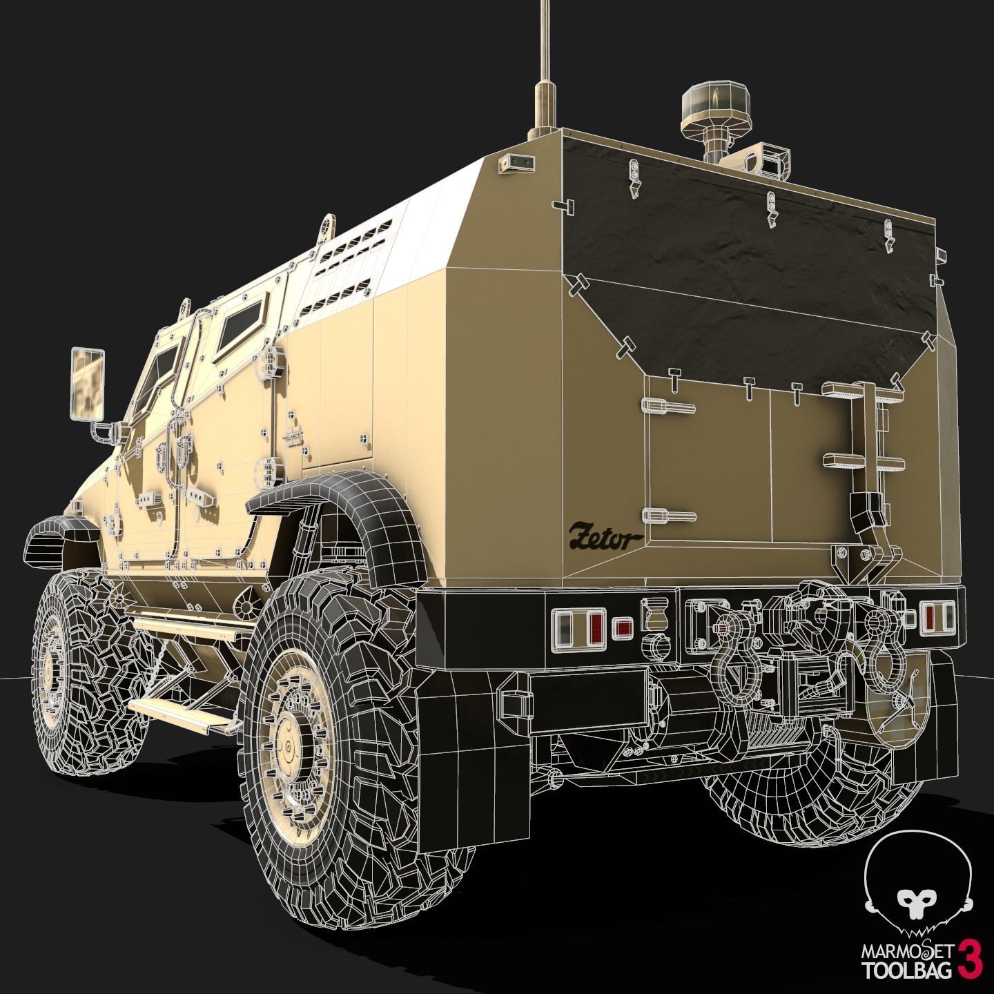 Zetor Gerlach 4x4 ATV Low-poly 3D model_28